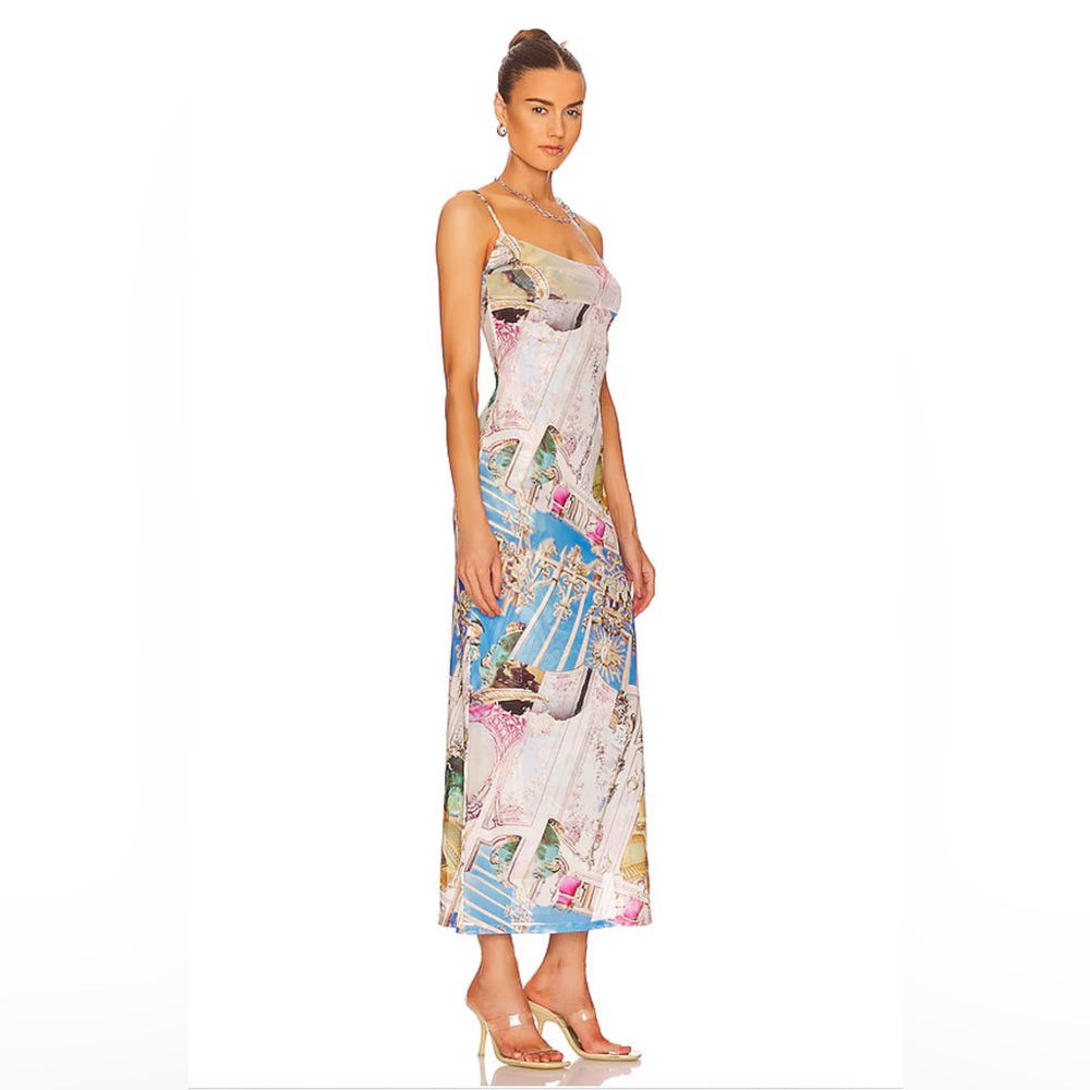 Miaou x Paloma Elsesser Thais Dress in Baroque Roman Versace Miami Small